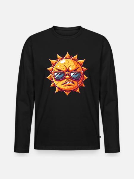 Hot weather with cool sun - Men's Premium Organic Long Sleeve Shirt - black