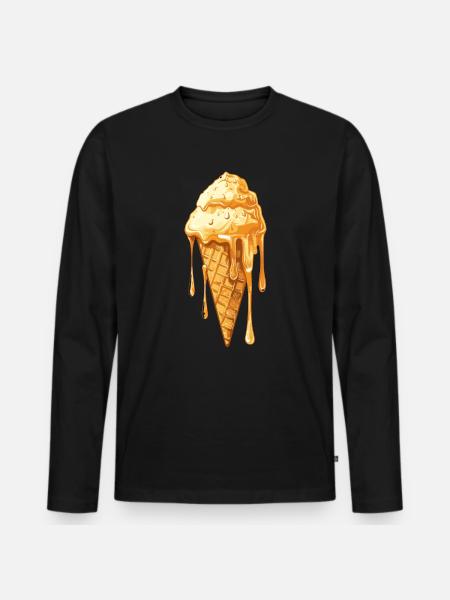 Fused Ice Cream Miracle - Men's Premium Organic Long Sleeve Shirt - black