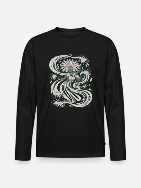 Aztec god Aztec mythology Chalchiuhtotolin - Men's Premium Organic Long Sleeve Shirt - black
