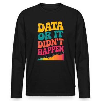 Data Analyst Data Scientist Data Engineer Data Or - Männer Premium Bio Langarmshirt - Schwarz - Vorne - Nico (187cm)