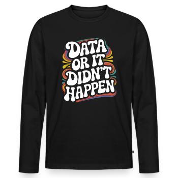 Data Analyst Data Scientist Data Engineer - Data - Men's Premium Organic Long Sleeve Shirt - black - Front - Nico (187cm)