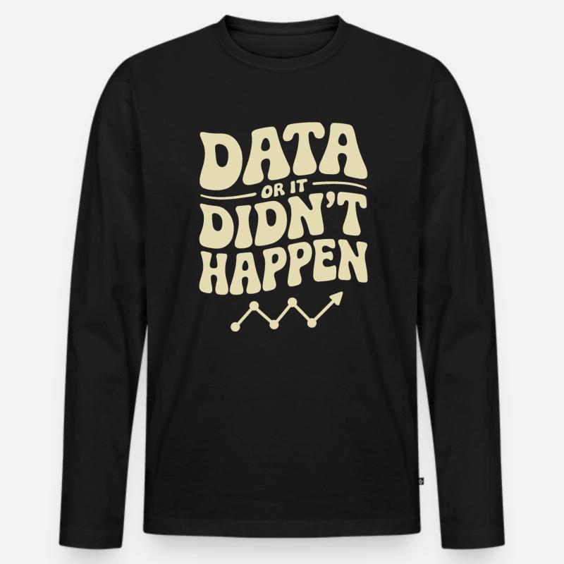 Daten Analyst Daten Wissenschaftler Daten - Männer Premium Bio Langarmshirt - Schwarz