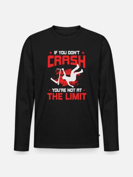 Cool løbehjul Scooter Skater Gave - Premium økologisk langærmet T-shirt til mænd - sort