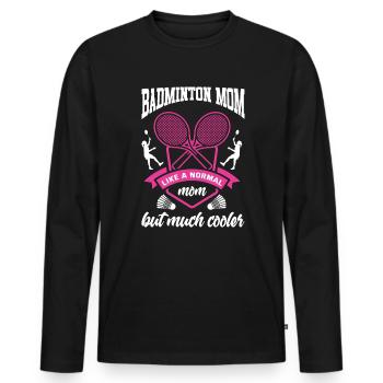Badminton Mother Badminton Badminton Player - Men's Premium Organic Long Sleeve Shirt - black - Front - Nico (187cm)