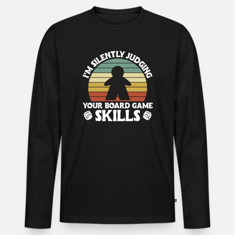 Brettspiel Nerd Geschenke Board Games - Männer Premium Bio Langarmshirt - Schwarz