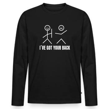 Got Your Back Friendship Sarcasme - T-shirt manches longues Premium bio Homme - noir - Devant - Nico (187cm)