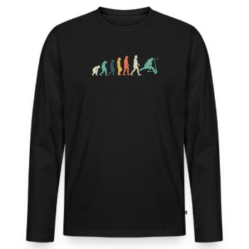 Rouleau de scooter Evolution - T-shirt manches longues Premium bio Homme - noir - Devant - Nico (187cm)