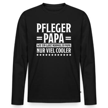 Pfleger Spruch Altenpfleger Witz Pfleger Geschenk - Männer Premium Bio Langarmshirt - Schwarz - Vorne - Nico (187cm)