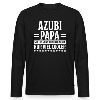 Azubi Spruch Lehrling Auszubildende Azubi Geschenk - Männer Premium Bio Langarmshirt - Schwarz - Vorne - Nico (187cm)