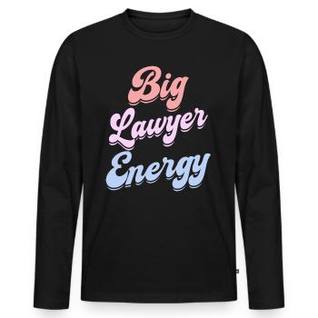 Energischer Anwalt Richter Jurist Anwalt - Männer Premium Bio Langarmshirt - Schwarz - Vorne - Nico (187cm)