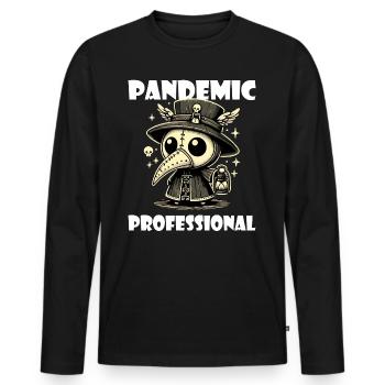 Humor Krankenschwester Pestdoktor Arzt - Männer Premium Bio Langarmshirt - Schwarz - Vorne - Nico (187cm)