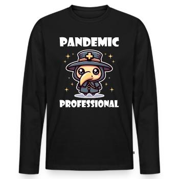 Humor Krankenschwester Pestdoktor Arzt - Männer Premium Bio Langarmshirt - Schwarz - Vorne - Nico (187cm)