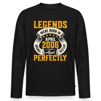 18th Anniversary April Vintage 2006 - Men's Premium Organic Long Sleeve Shirt - black - Front - Nico (187cm)