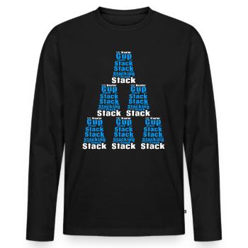 Cup Stack Master Sport Stacking - Männer Premium Bio Langarmshirt - Schwarz - Vorne - Nico (187cm)