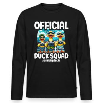 Humor Family Cruise Holidays - Men's Premium Organic Long Sleeve Shirt - black - Front - Nico (187cm)