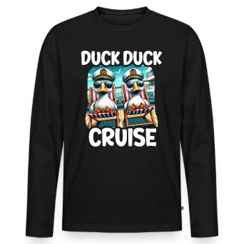 Humor Cruise Holidays - Men's Premium Organic Long Sleeve Shirt - black - Front - Nico (187cm)
