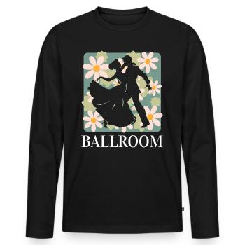 Femme Danseuse De Salon Danse De Bal - T-shirt manches longues Premium bio Homme - noir - Devant - Nico (187cm)