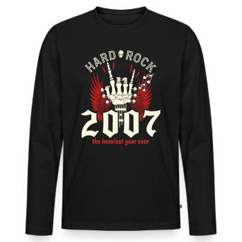 18 Year Old Rock 18th Anniversary 2007 - Men's Premium Organic Long Sleeve Shirt - black - Front - Nico (187cm)