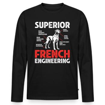Humor Gift Dog Labrador Retriever - Men's Premium Organic Long Sleeve Shirt - black - Front - Nico (187cm)