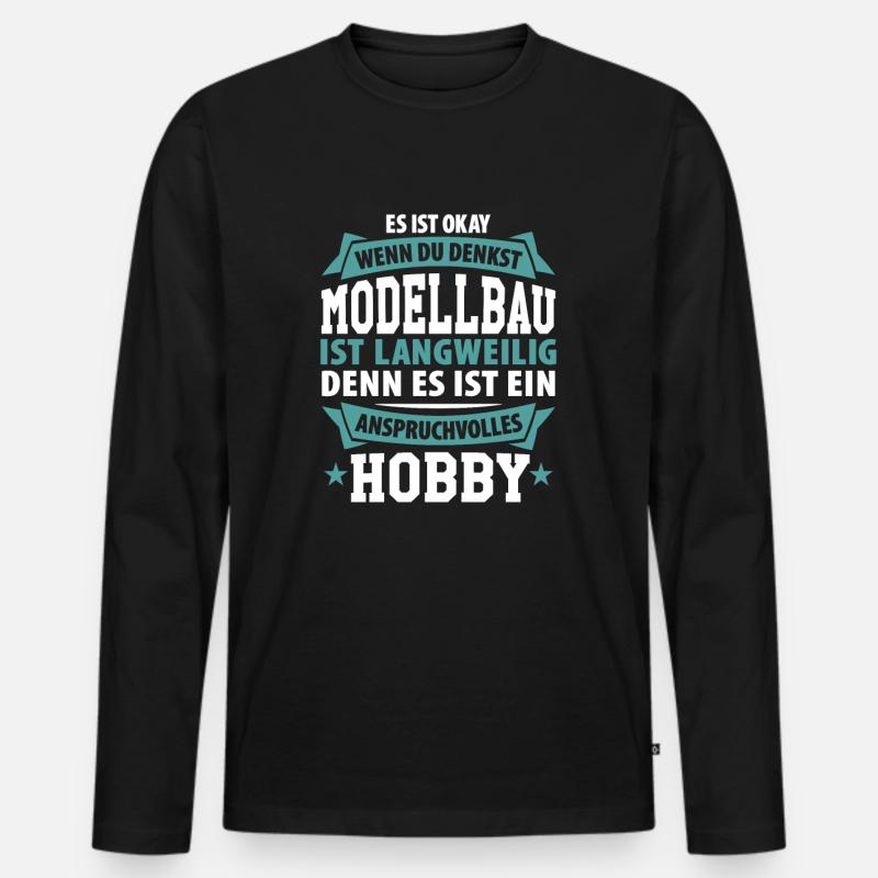Modellbau - Männer Premium Bio Langarmshirt - Schwarz