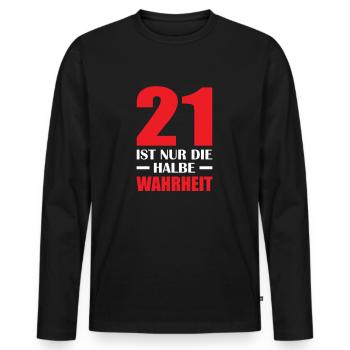 Nerd Geek Informatiker 42 Witz - Männer Premium Bio Langarmshirt - Schwarz - Vorne - Nico (187cm)