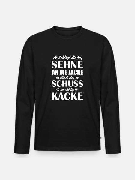 Bogenschießen Spruch - Männer Premium Bio Langarmshirt - Schwarz