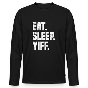 Furry Fursuit - T-shirt manches longues Premium bio Homme - noir - Devant - Nico (187cm)