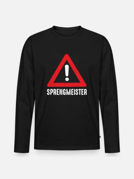 Sprengmeister Pyrotechnik Pyrotechniker - Männer Premium Bio Langarmshirt - Schwarz