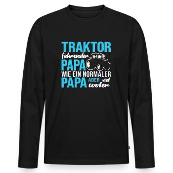 Bauer Landwirt Landwirtschaft - Männer Premium Bio Langarmshirt - Schwarz - Vorne - Nico (187cm)
