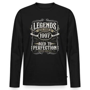 Né en 1997 Legends Cadeau d’anniversaire - T-shirt manches longues Premium bio Homme - noir - Devant - Nico (187cm)