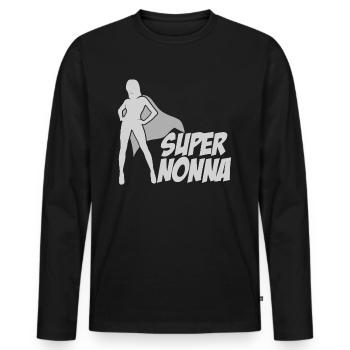 Super Nonna migliore del mondo Idee Regali - Männer Premium Bio Langarmshirt - Schwarz - Vorne - Nico (187cm)