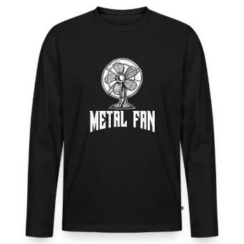 Metal Fan Ventilator Rock and Roll Musik Geschenk - Männer Premium Bio Langarmshirt - Schwarz - Vorne - Nico (187cm)