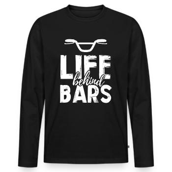 Fahrrad BMX Lenker Humor Spruch witzig Geschenk - Männer Premium Bio Langarmshirt - Schwarz - Vorne - Nico (187cm)