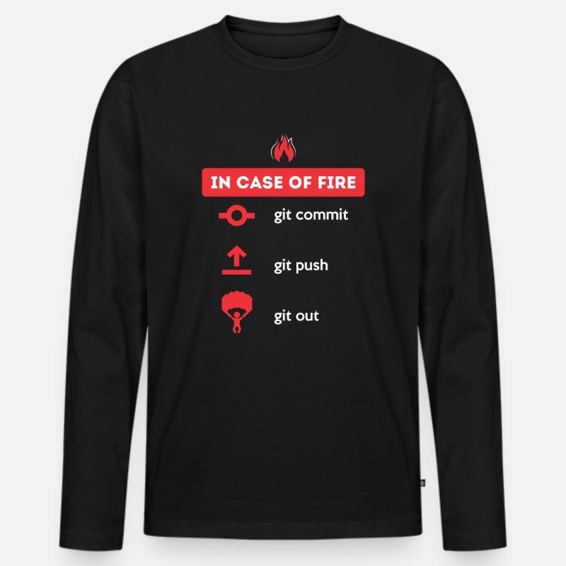 Programmierer Spruch - Informatik Code - Männer Premium Bio Langarmshirt - Schwarz