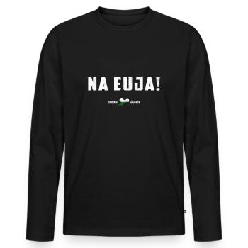 Saxe énonciation drôle - Na Euja! - saxon - T-shirt manches longues Premium bio Homme - noir - Devant - Nico (187cm)
