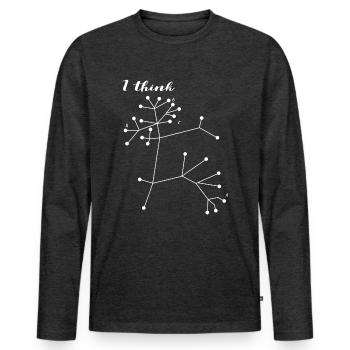 Darwin Tree of Life Sciences Biology - Men's Premium Organic Long Sleeve Shirt - heather anthracite - Front - Nico (187cm)