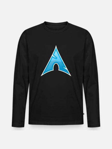 Arch Logo Computer Genius Gift Linux Love Symbol - Männer Premium Bio Langarmshirt - Schwarz