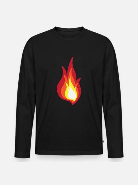 Fire costume flame - it lights fireworks - Men's Premium Organic Long Sleeve Shirt - black