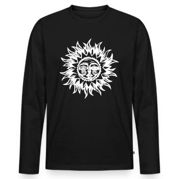 Burning sun - Men's Premium Organic Long Sleeve Shirt - black - Front - Nico (187cm)