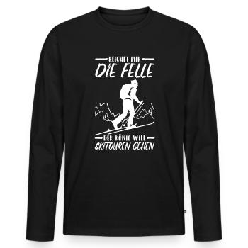 Tourenski Tourengeher Skitouren Skitour - Männer Premium Bio Langarmshirt - Schwarz - Vorne - Nico (187cm)