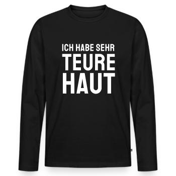 Tätowierung Tattoo Tinte Tätowierer - Männer Premium Bio Langarmshirt - Schwarz - Vorne - Nico (187cm)