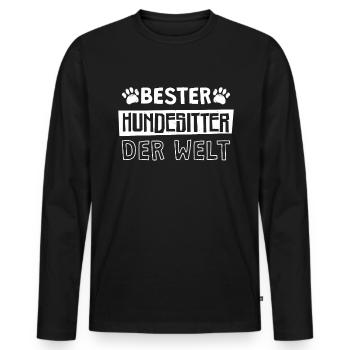 Bester Hundesitter Der Welt Hund Hunde - Männer Premium Bio Langarmshirt - Schwarz - Vorne - Nico (187cm)