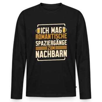 Einzug Nachbarschaft Nachbar Nachbarn Nachbar - Männer Premium Bio Langarmshirt - Schwarz - Vorne - Nico (187cm)