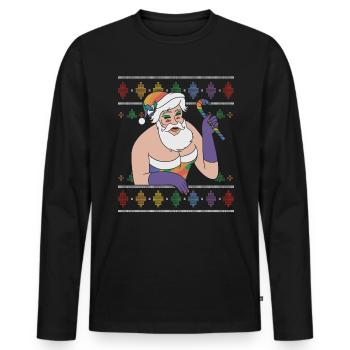 Gay Bisexuell Lesbisch Liebe LGBTQ Ugly - Männer Premium Bio Langarmshirt - Schwarz - Vorne - Nico (187cm)