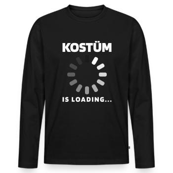Karnevalkostüm Loading Lustig Karneval Fasching - Männer Premium Bio Langarmshirt - Schwarz - Vorne - Nico (187cm)