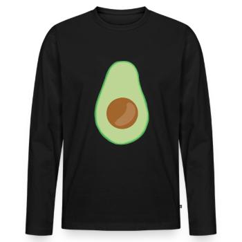 Carnival Carnival Costume Avocado - Men's Premium Organic Long Sleeve Shirt - black - Front - Nico (187cm)
