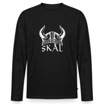 Wikinger Keltisch Skal Walhalla - Männer Premium Bio Langarmshirt - Schwarz - Vorne - Nico (187cm)