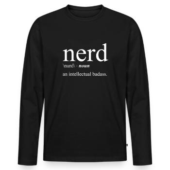 Geek Programmer Tech It Nerd Importance Physics - Men's Premium Organic Long Sleeve Shirt - black - Front - Nico (187cm)