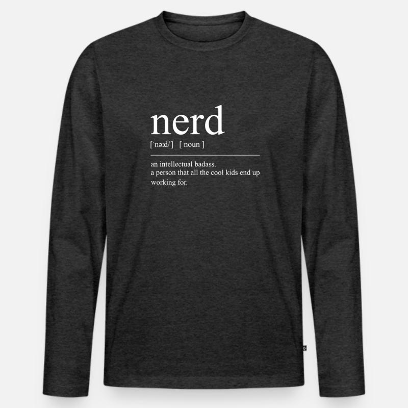 Programmeur Nerd Tech IT Coder Hacker Signification T-shirt manches longues Premium bio Homme