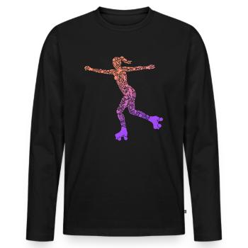Rollschuhe Roller Skates Mädchen Symbole Rollschuh - Männer Premium Bio Langarmshirt - Schwarz - Vorne - Nico (187cm)